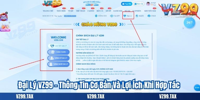 Đại Lý VZ99 – Giải Pháp Hợp Tác Việc Làm Với Hoa Hồng Hấp Dẫn 2 Đại Lý VZ99 – Thông Tin Cơ Bản Và Lợi Ích Khi Hợp Tác
